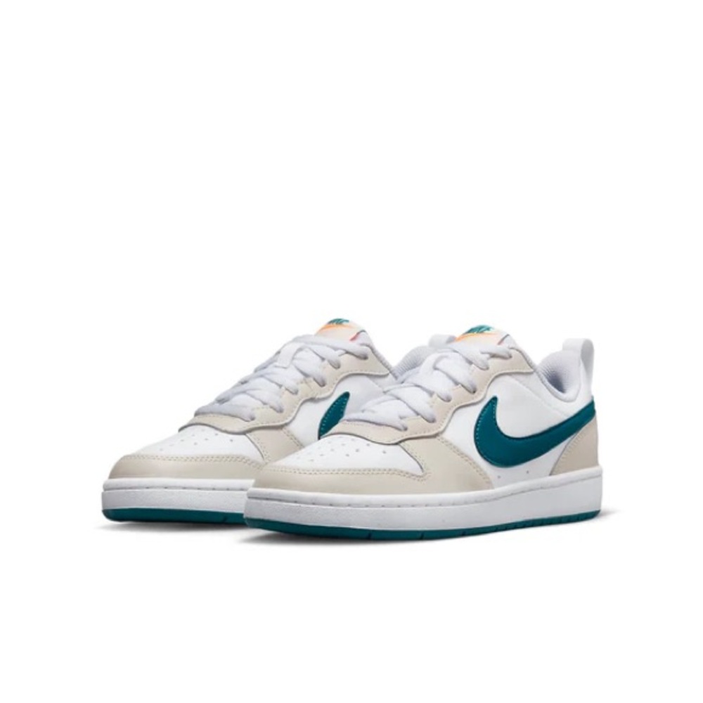 Nike Court Borough Low 2 "Phantom/White/Teal" Grade School Boys' Shoe